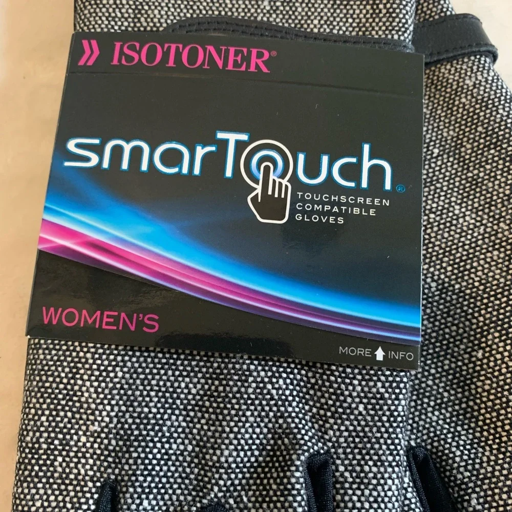 Women Smart Touch Gloves Winter Warm Snow Gray Black NWT Touchscreen Casual